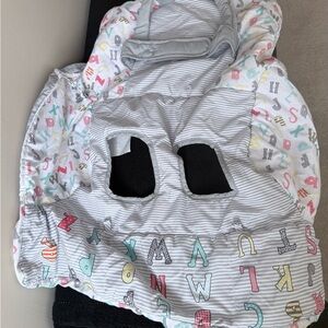 Playful Alphabet print Shopping Cart /highchair cover